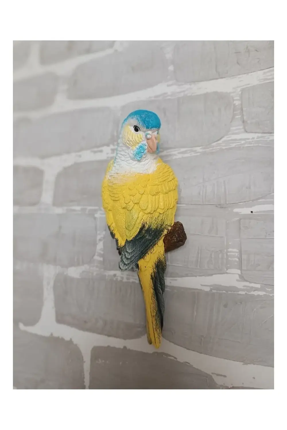 1 Adet El Boyaması Muhabbet Kuşu Duvar Balkon Bahçe Süsü Farklı R