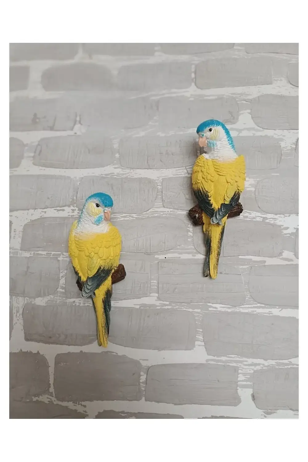 1 Adet El Boyaması Muhabbet Kuşu Duvar Balkon Bahçe Süsü Farklı R