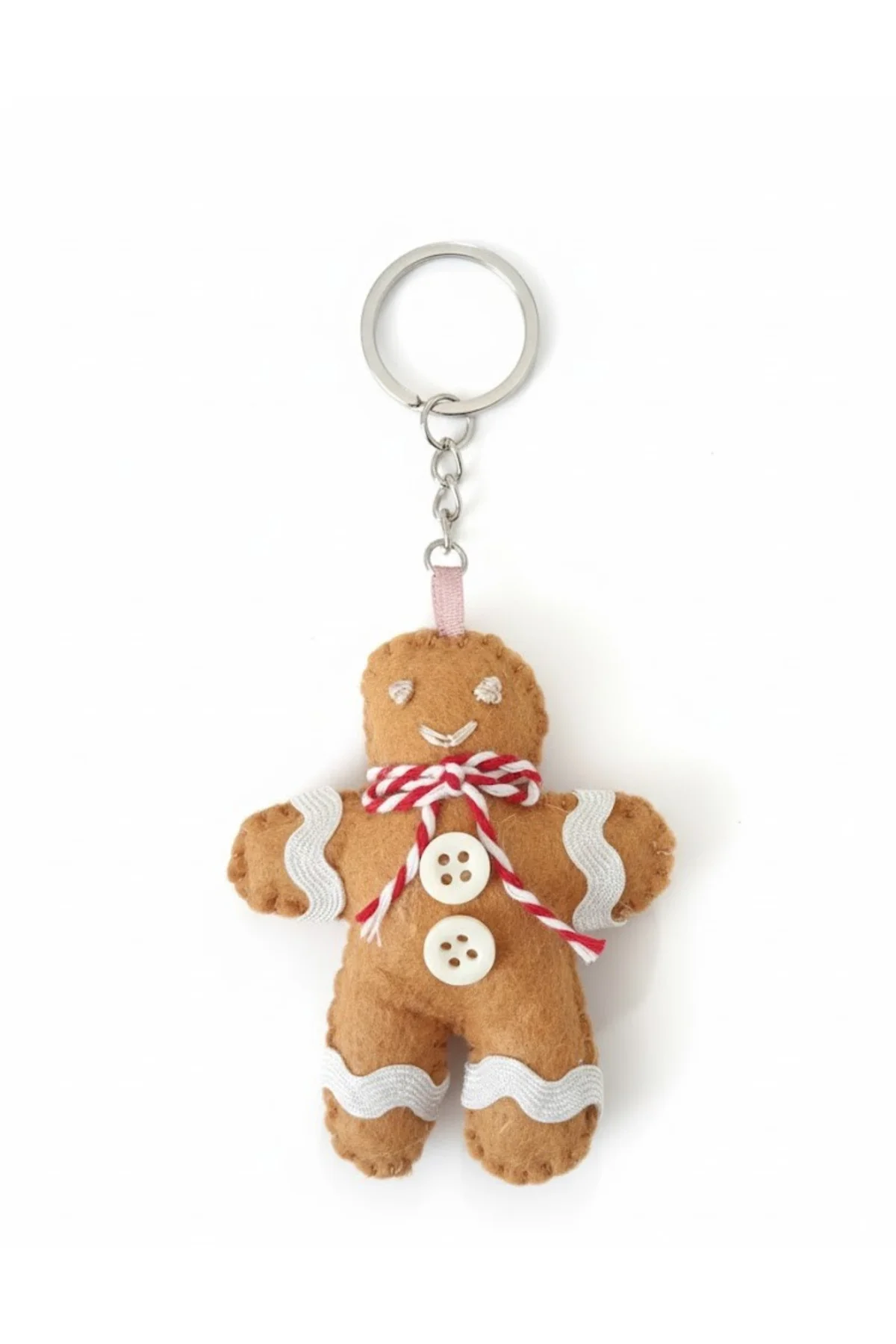 1 Adet El Yapımı Keçeden Ginger Bread Anahtarlık