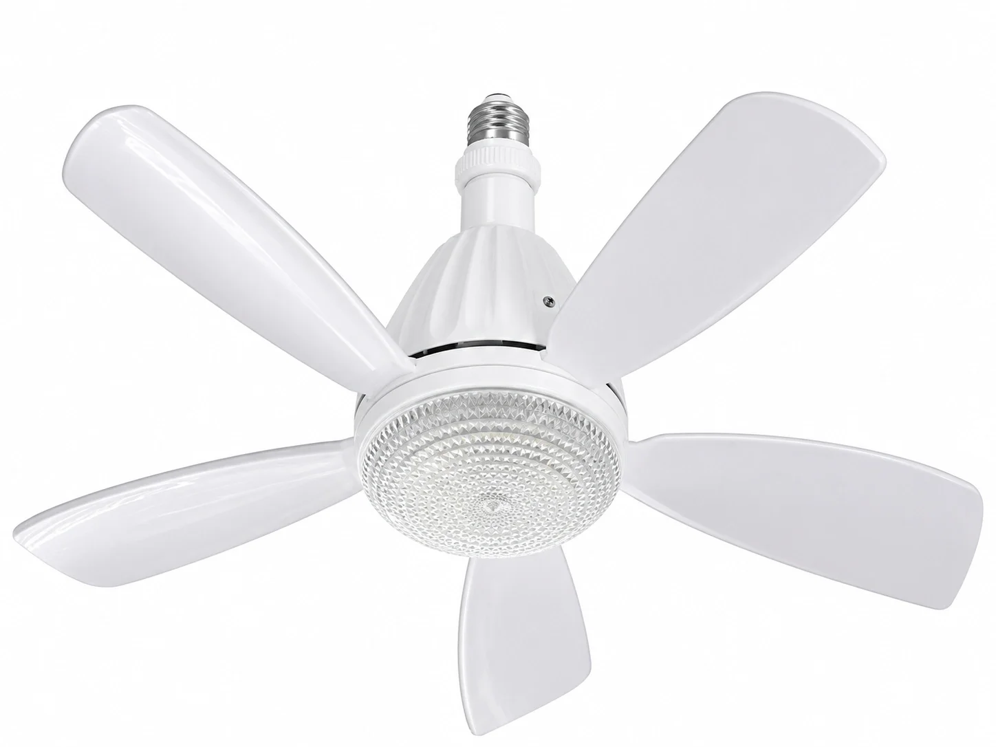 1 Adet FİM Kristal 30W Ledli 5 Kanat Tavan Vantilatörü 1154 Kumandalı 3 Renk E27 Duy