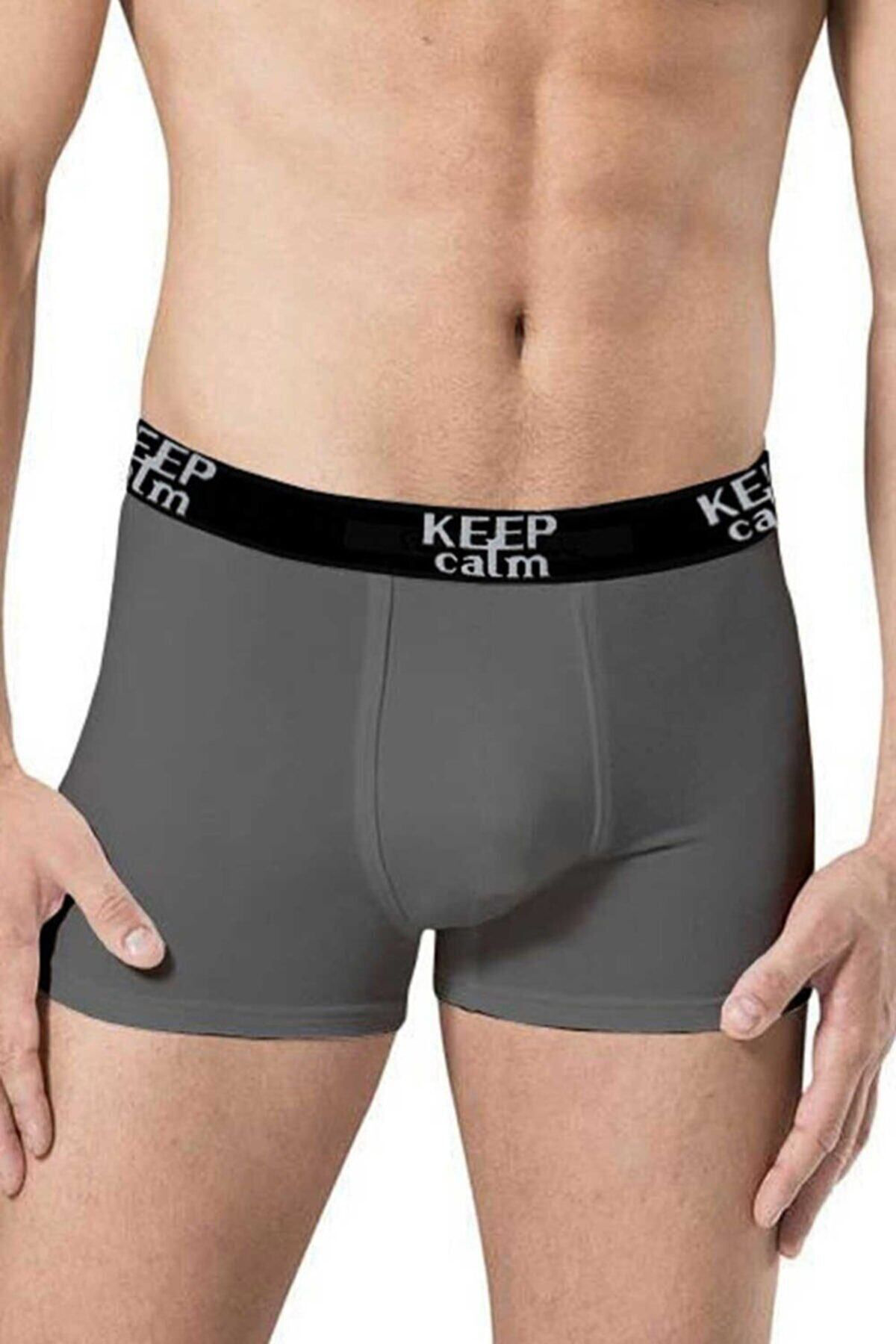 1 Adet Füme Renk Likralı Modal Boxer