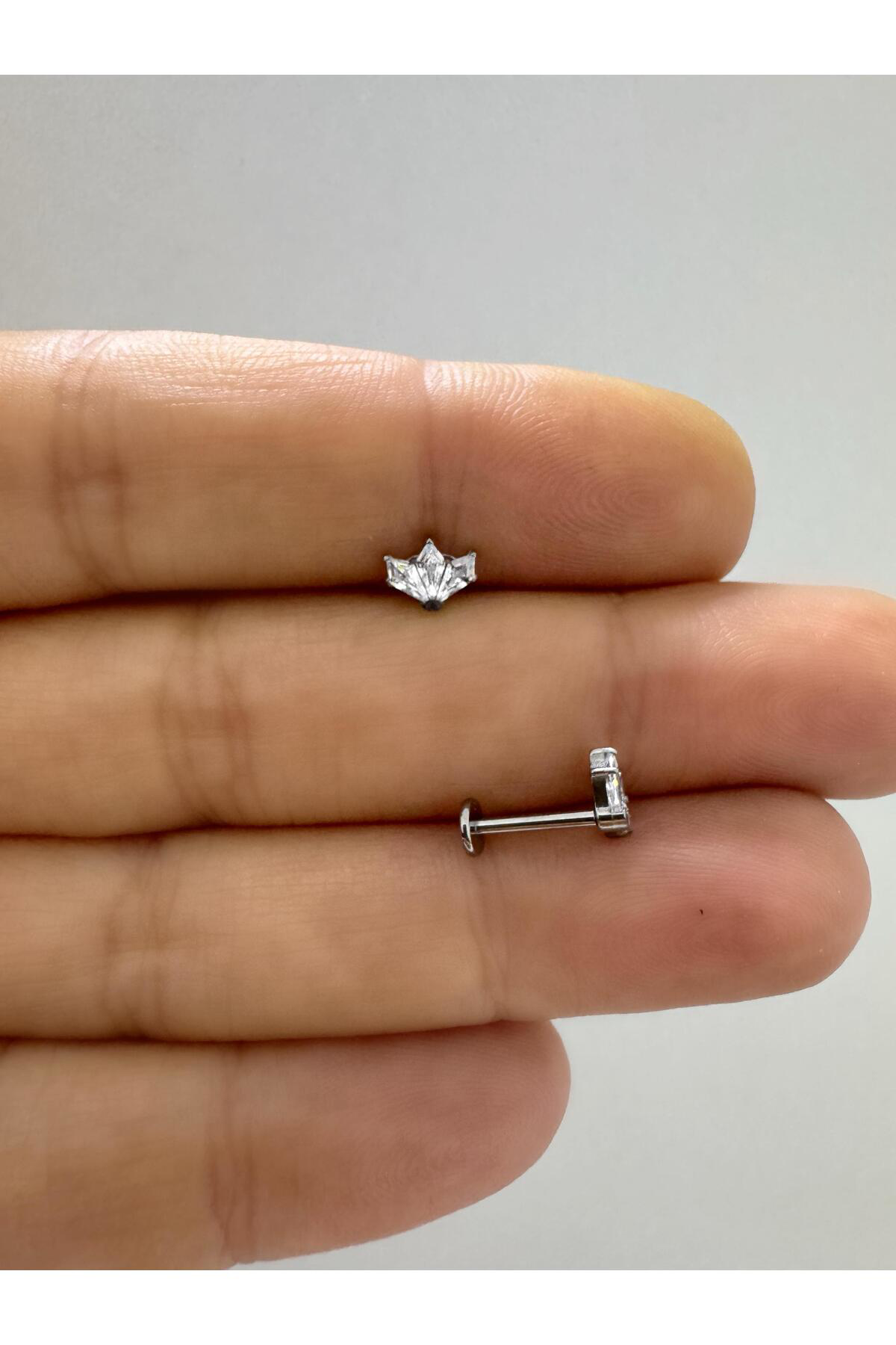 1 adet G23 TİTANİUM ( titanyum) tragus helix kıkırdak lobe conch uyumlu piercing