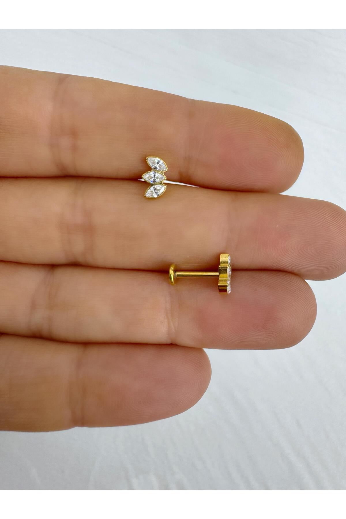1 adet G23 TİTANİUM ( TİTANYUM) HELİX TRAGUS CONCH UYUMLU PİERCİNG