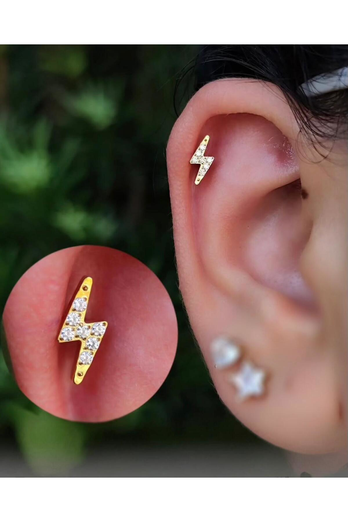 1 adet G23 TİTANİUM ( titanyum) tragus helix kıkırdak lobe conch uyumlu piercing