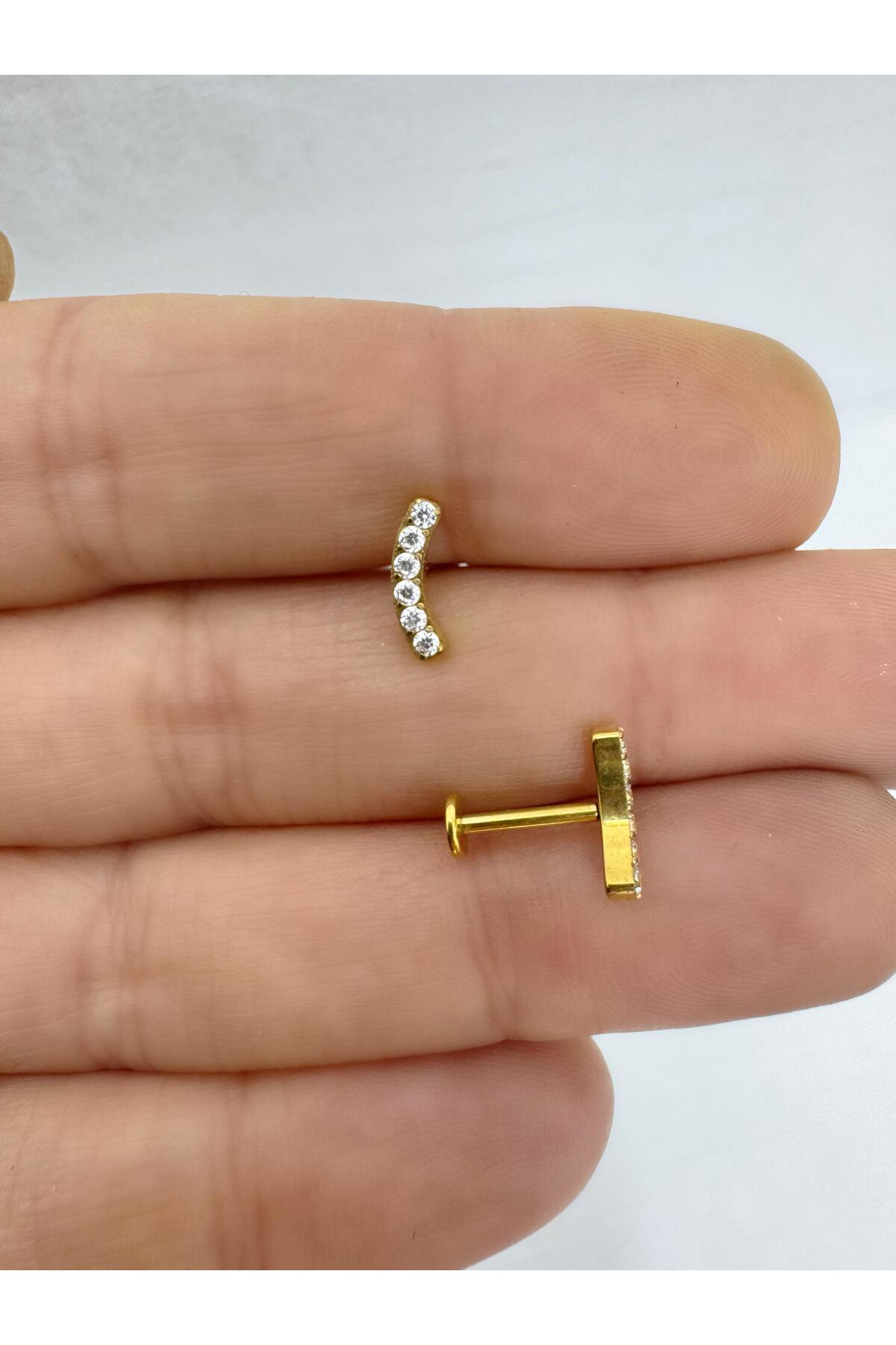 1 adet G23 TİTANİUM ( TİTANYUM) HELİX TRAGUS CONCH UYUMLU PİERCİNG