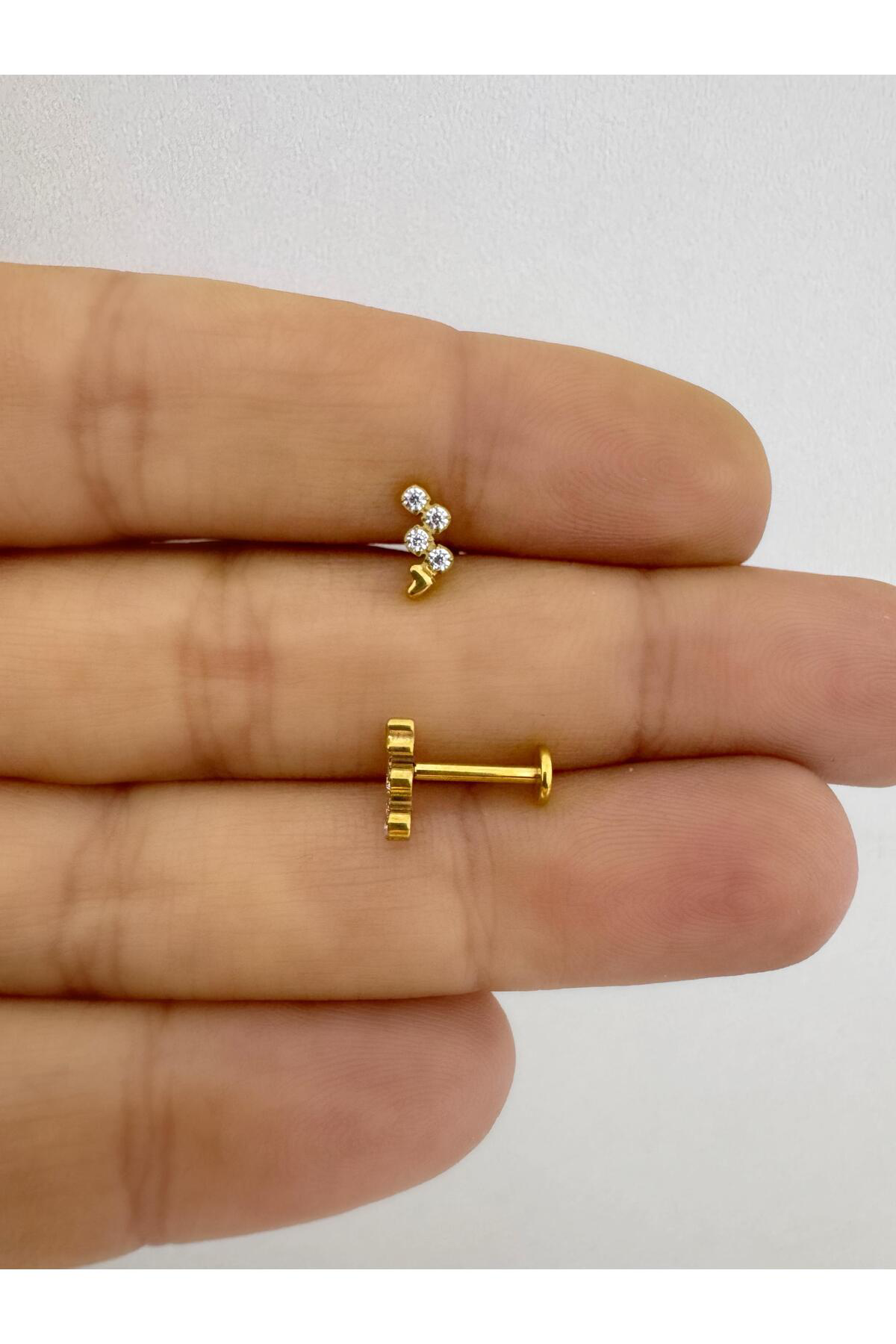 1 adet G23 TİTANİUM ( titanyum) tragus helix kıkırdak lobe conch