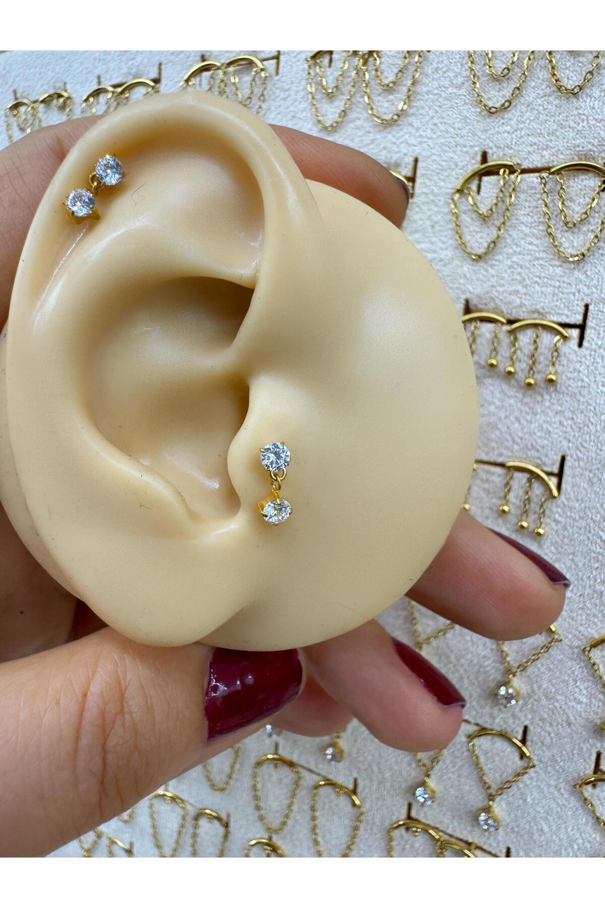 1 adet G23 TİTANİUM ( TİTANYUM) HELİX TRAGUS CONCH UYUMLU PİERCİNG