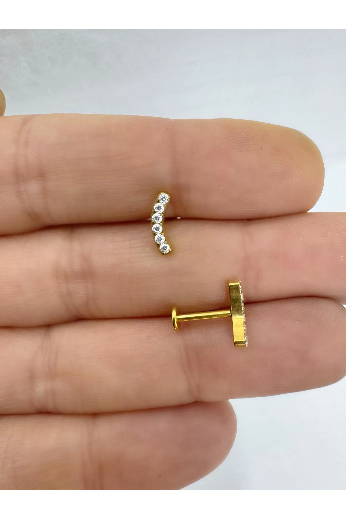 1 adet G23 TİTANİUM ( TİTANYUM) HELİX TRAGUS CONCH UYUMLU PİERCİNG