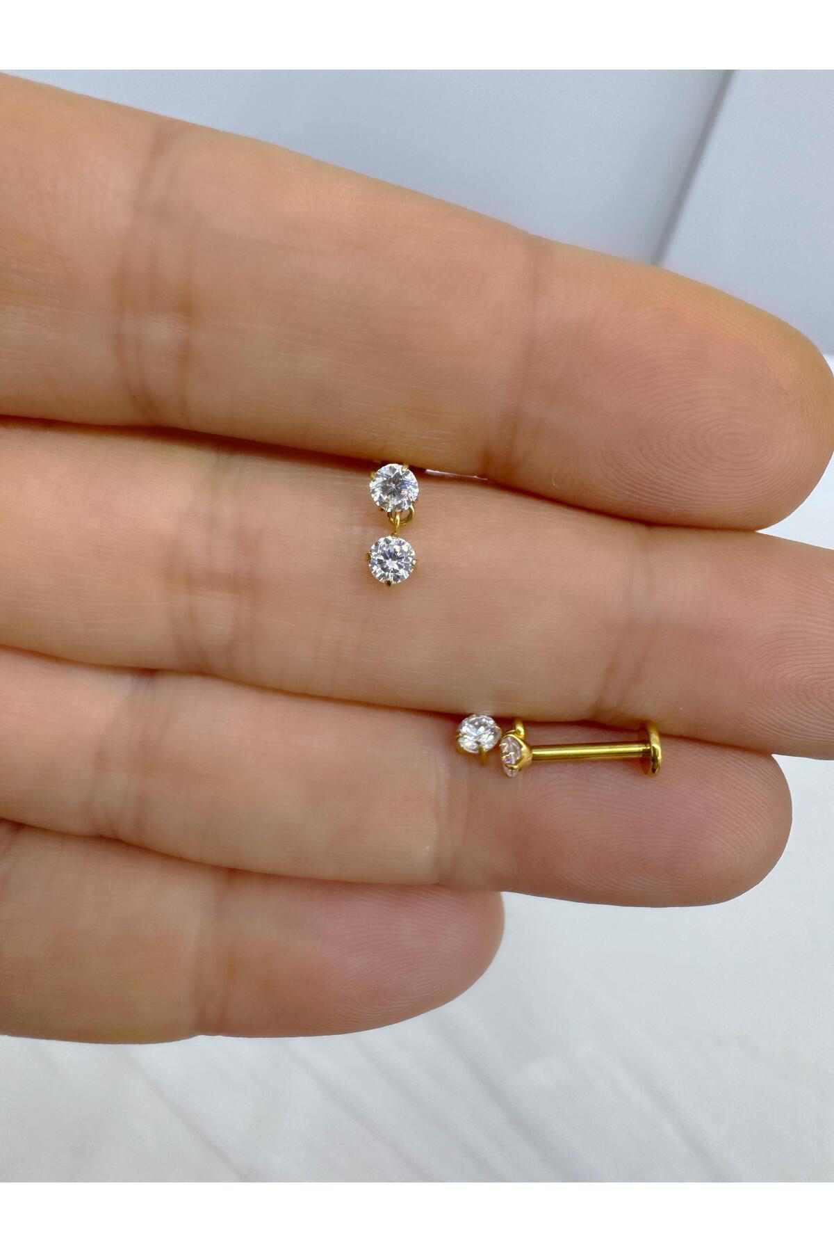 1 adet G23 TİTANİUM ( TİTANYUM) HELİX TRAGUS CONCH UYUMLU PİERCİNG