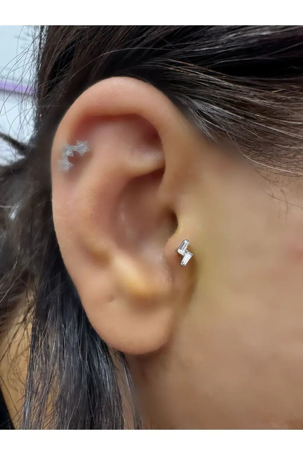 1 adet G23 TİTANİUM ( titanyum ) tragus helix kıkırdak uyumlu pie