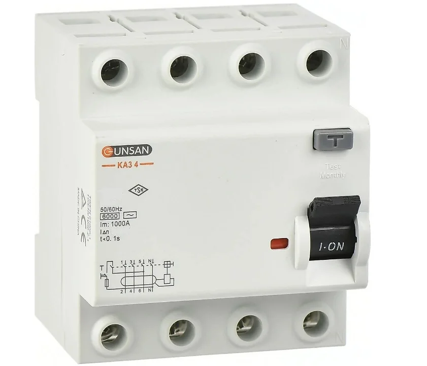 1 Adet Günsan 4X40a 30Ma Kaçak Akım Rolesi KA3 4-40/30 30Ma