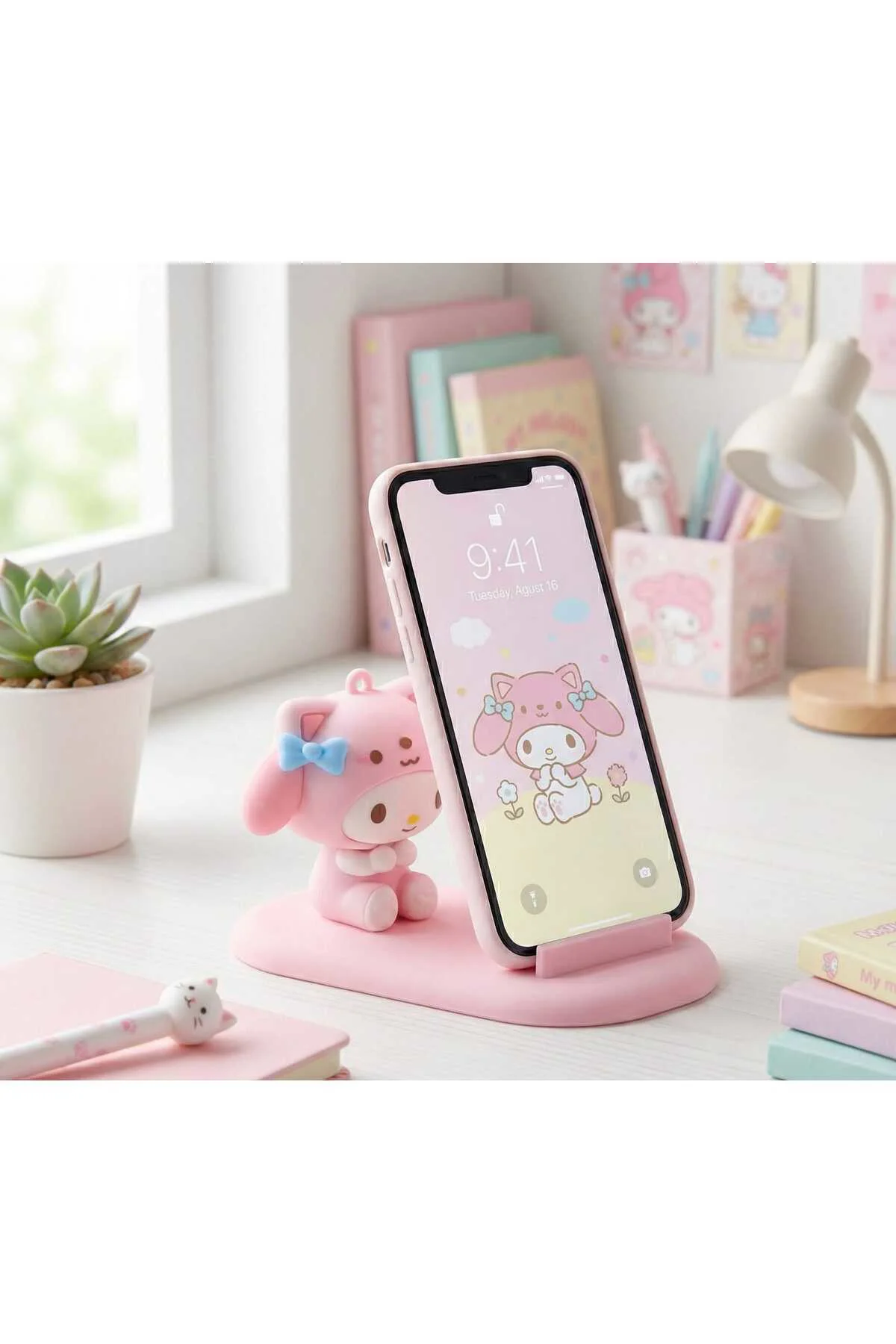 1 Adet Karakter Figürlü Telefon Tucucu Silikon Stand