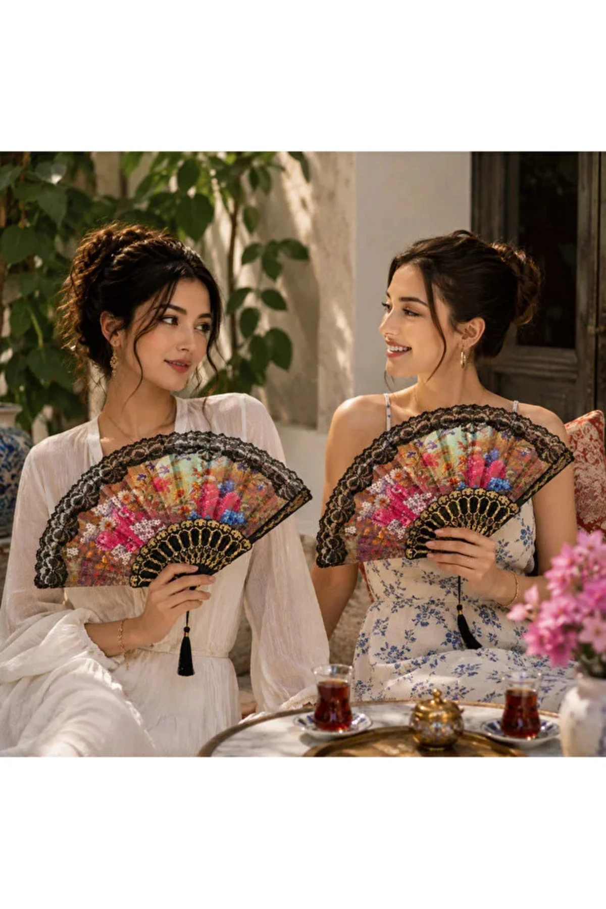 1 Adet Karışık Renk Yelpaze Taşınabilir Serinletici - Nostaljik