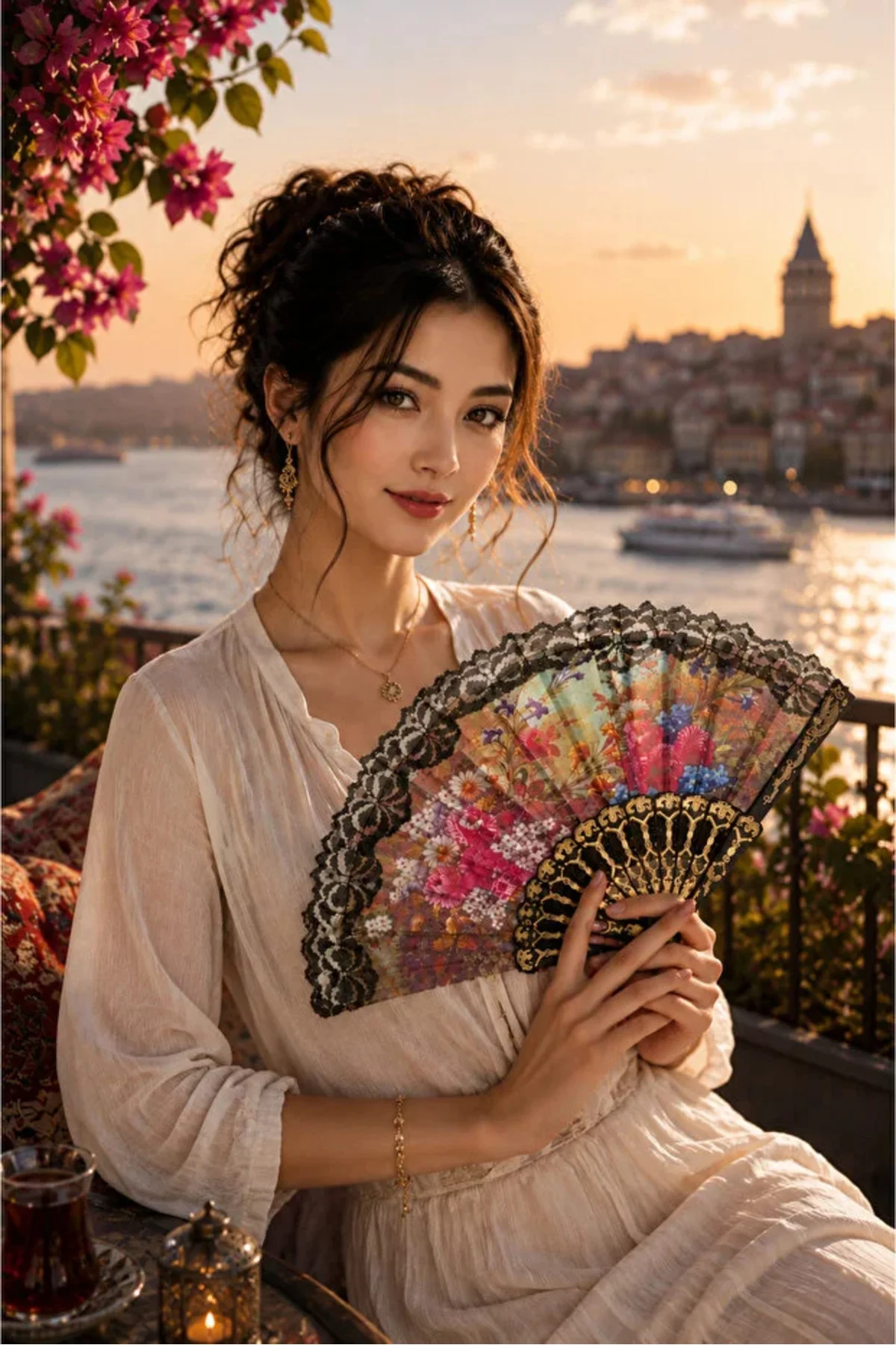 1 Adet Karışık Renk Yelpaze Taşınabilir Serinletici - Nostaljik