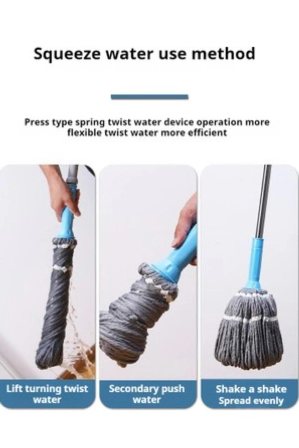 1 Adet Kendinden Sıkmalı Mop