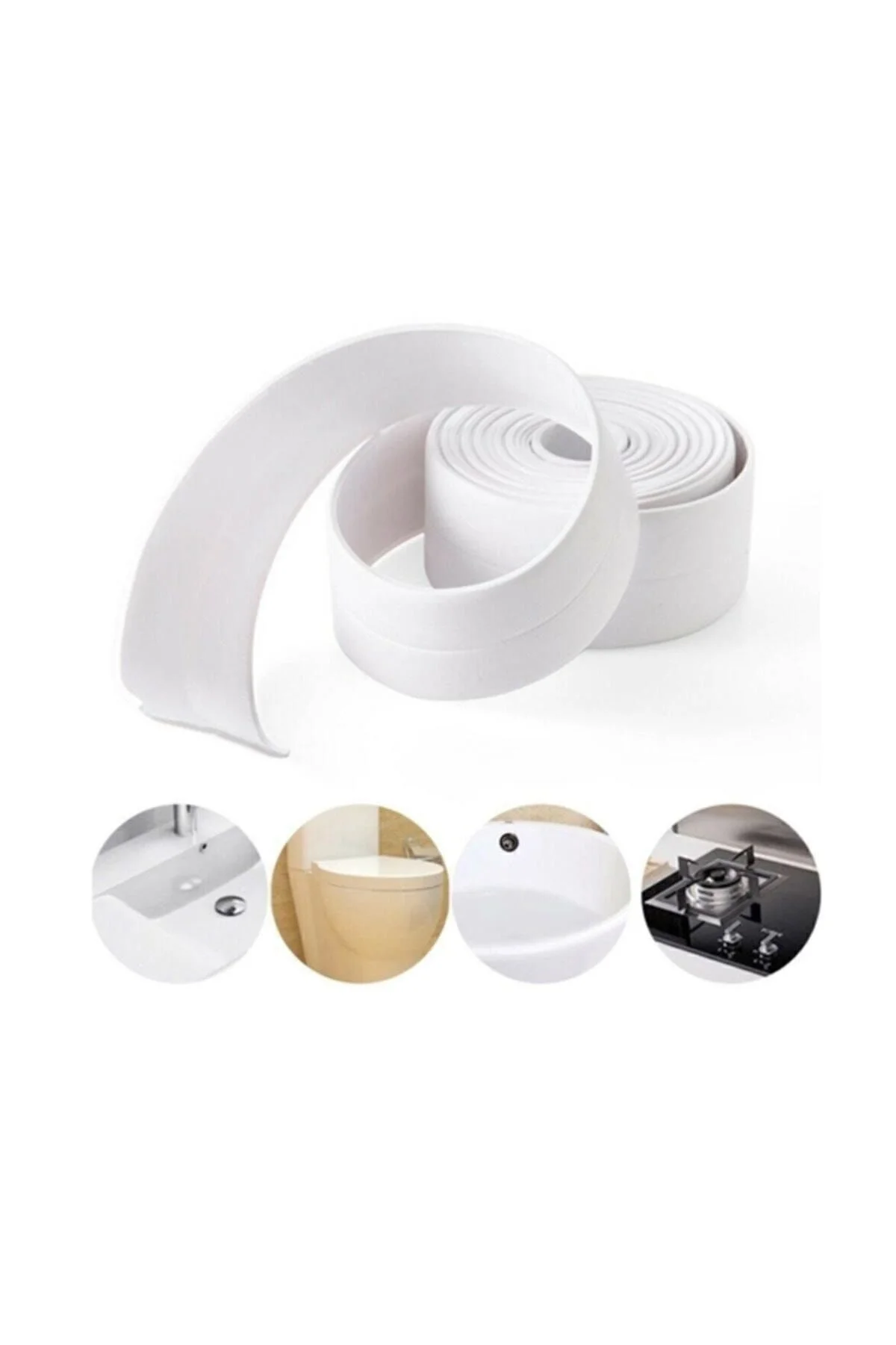 1 Adet Lavabo Küvet Su Sızdırmazlık Bantı 320 cm x 38 mm (beyaz)