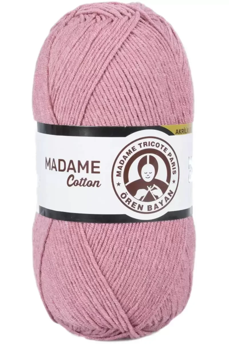 1 Adet Madame Cotton El Örgü İpi Yünü 100 gr 024 Gül Kurusu - mud
