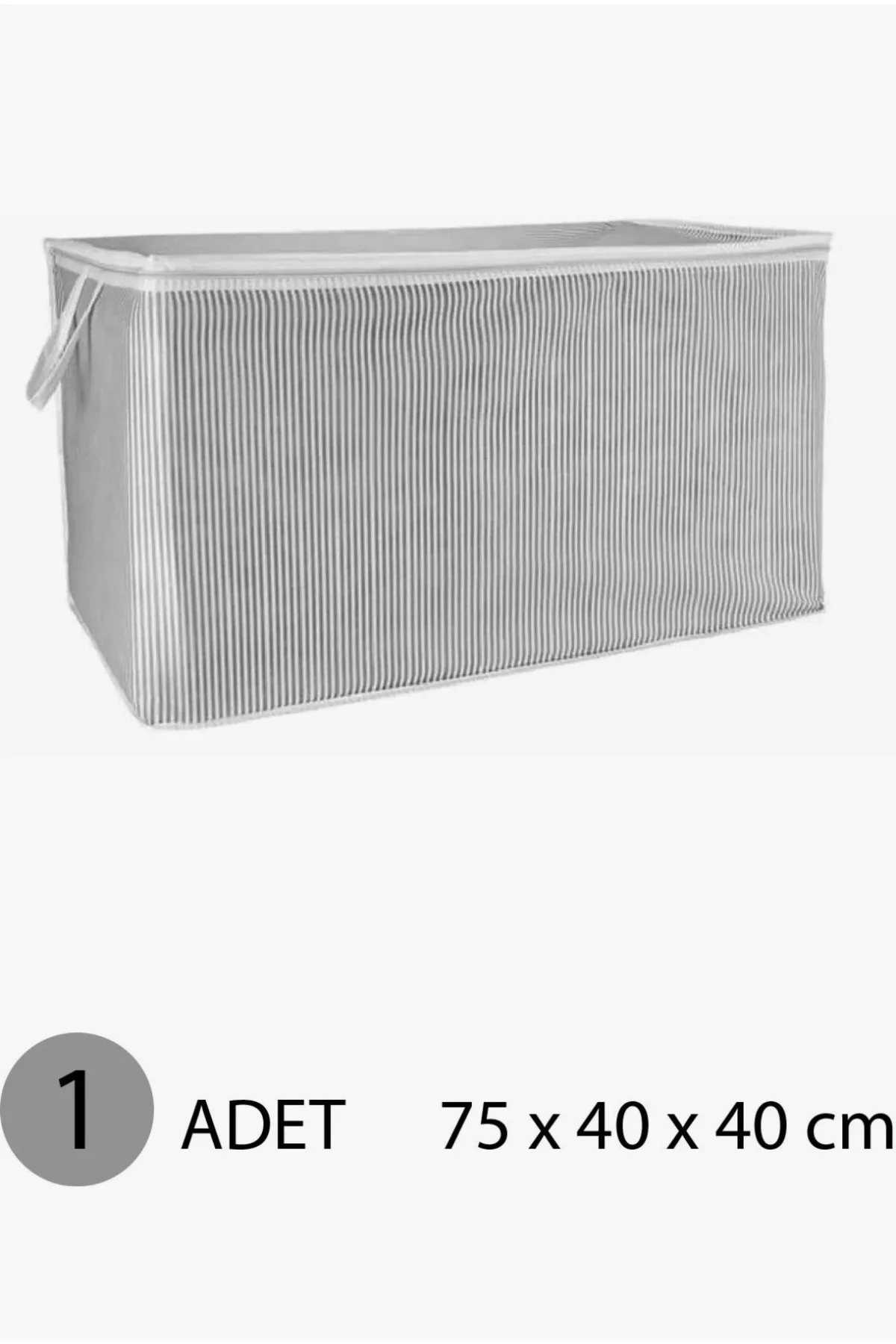 1 Adet Maxi 75 X 40 X 40 cm Katlanabilir Yıkanabilir Fermuarlı Ku