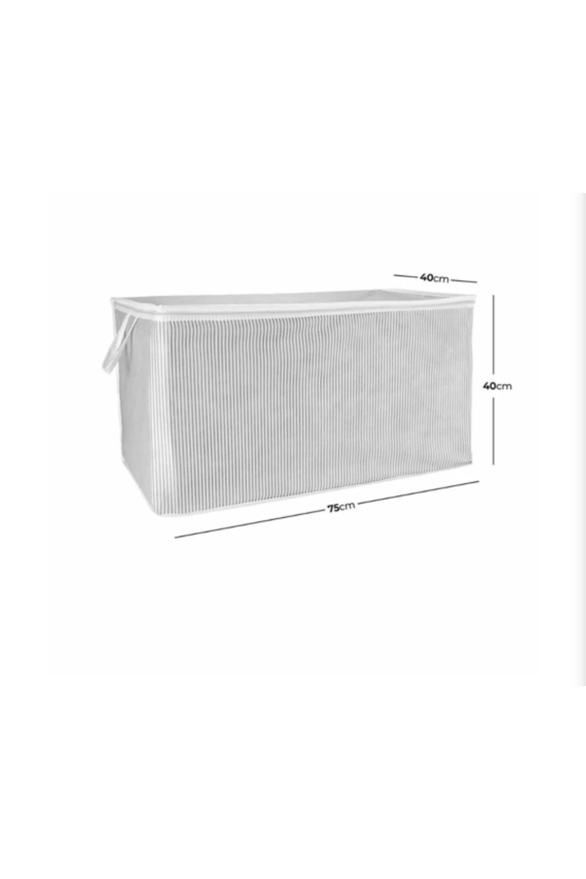 1 Adet Maxi 75 X 40 X 40 cm Katlanabilir Yıkanabilir Fermuarlı Ku