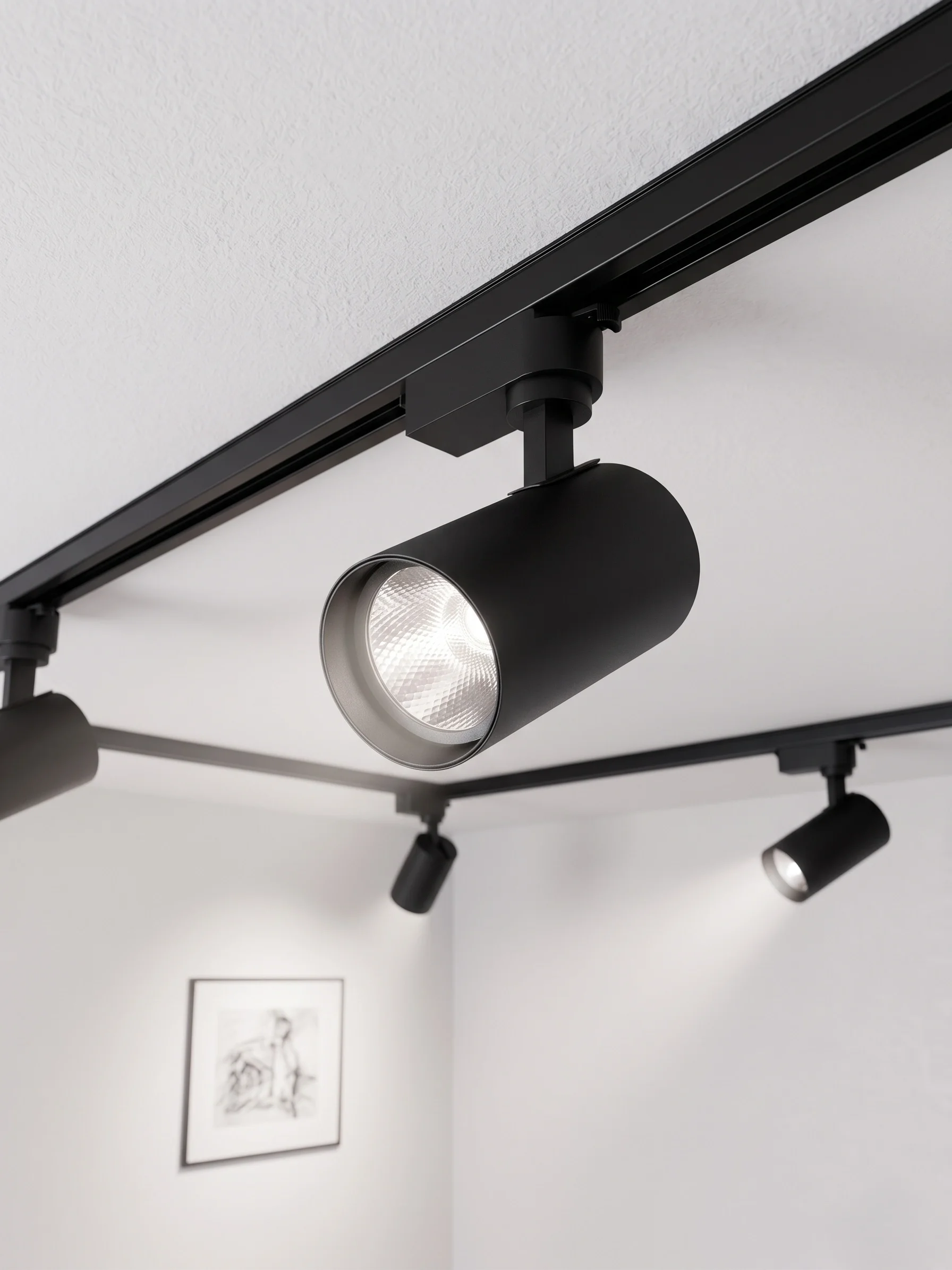 1 Adet NOAS YL29 3101 Paris 30W Siyah Kasa Ray Spot 6400K Beyaz Işık
