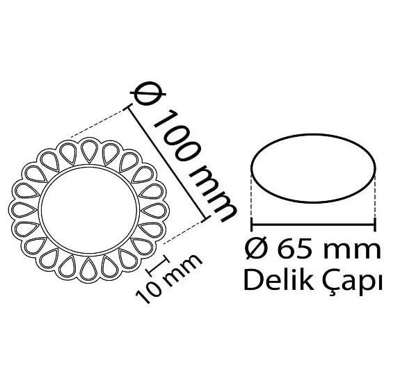 1 Adet NOAS YL65 1667 Geras Led Çerçeveli 4000K Kristal Cam Spot Kasa