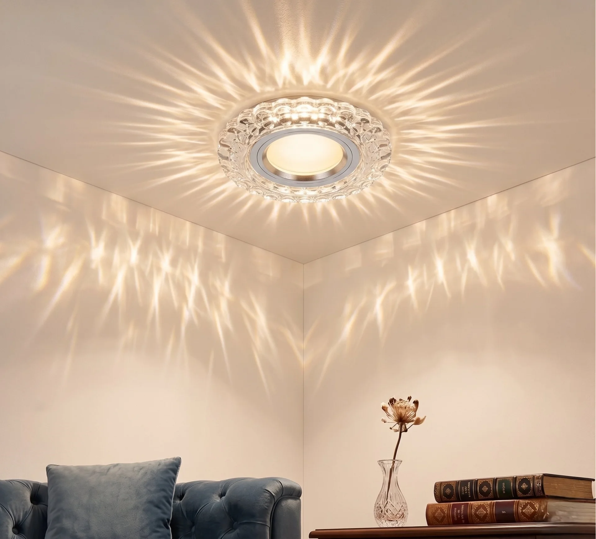 1 Adet NOAS YL65 1667 Geras Led Çerçeveli 4000K Kristal Cam Spot Kasa