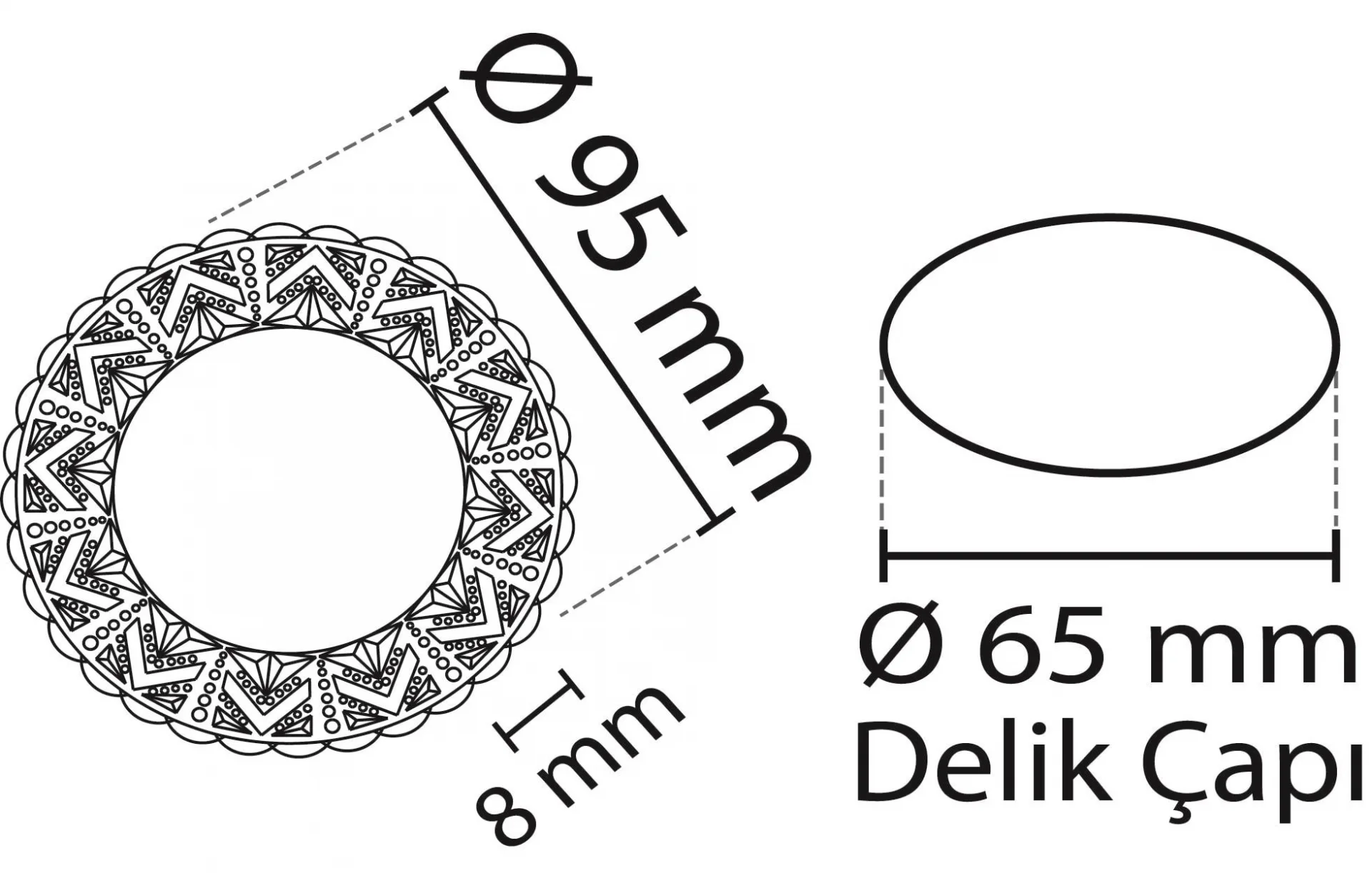 1 Adet NOAS YL65 1677 Hektor Led Çerçeveli 4000K Kristal Cam Spot Kasa