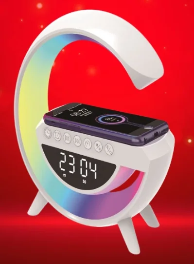 1 Adet NOAS YL86 1240 Simi Kablosuz Şarjlı Bluetoothlu Hoparlörlü Masa Lambası RGB