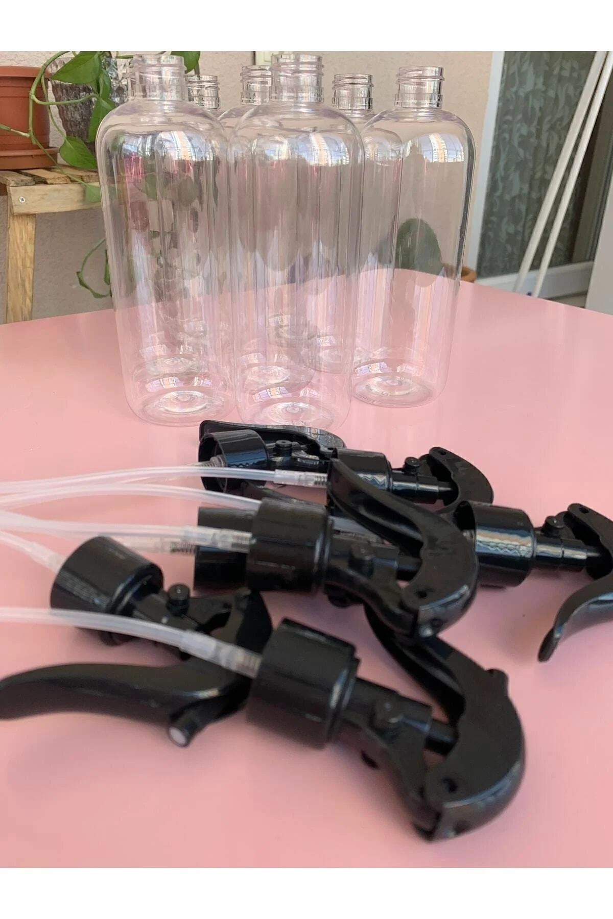 1 Adet Parfüm,kolonya,dezenfekten,ve Deterjan Için Boş Fısfıs Sprey Şişe 400 ml Şeffaf