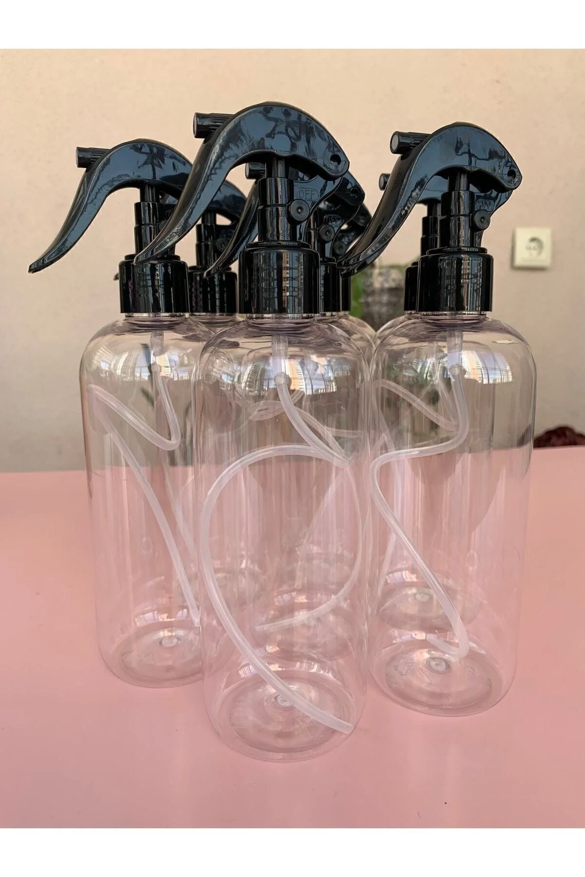 1 Adet Parfüm,kolonya,dezenfekten,ve Deterjan Için Boş Fısfıs Sprey Şişe 400 ml Şeffaf