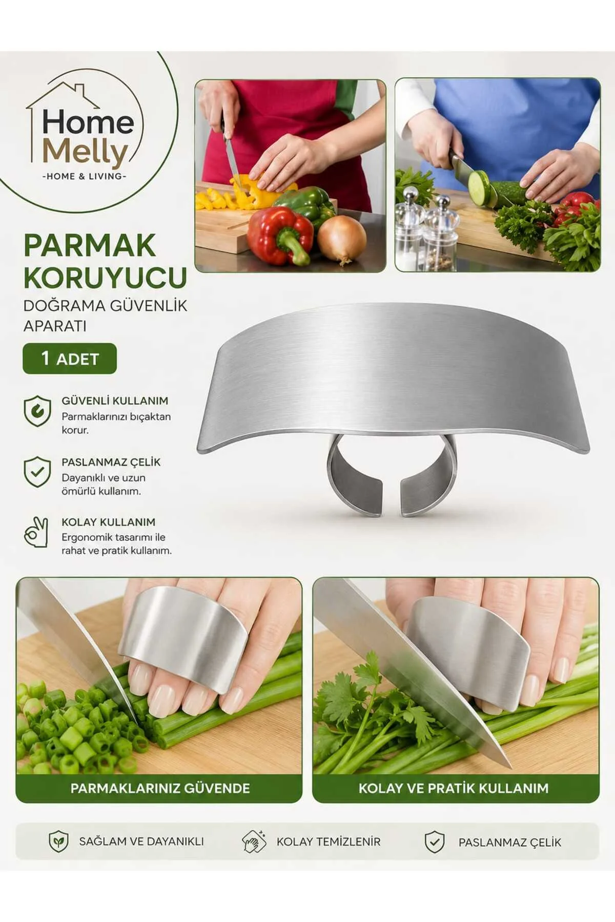 1 Adet Paslanmaz Çelik Parmak Koruyucu Doğrama Güvenlik Aparatı 1 Adet Paslanmaz Çelik Parmak Koruyucu Doğrama Güvenlik Aparatı