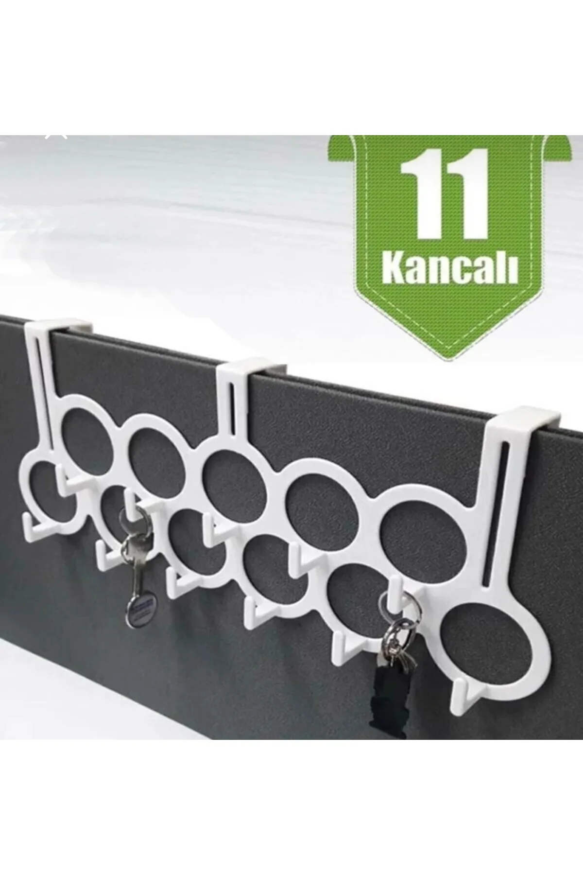 1 Adet Plastik Çok Amaçlı Dolap Kapı Arkası Askılık - Görsel 3