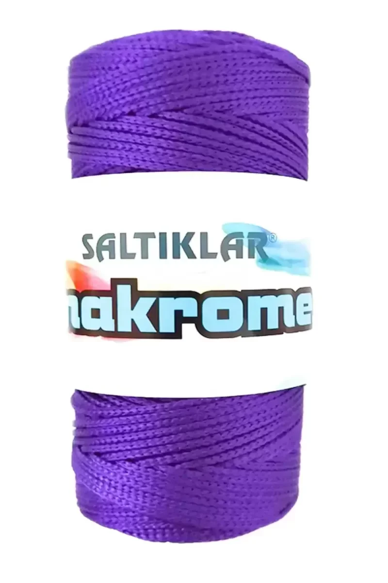 1 Adet Polyester Makrome İpi 4250 Mor 100 gr - mudanis