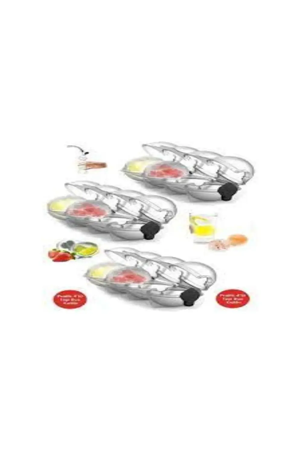 1 Adet Pratik 4'lü Top Buz Kalıbı Sihirli 4'lü Küre Buz Kalıbı Si