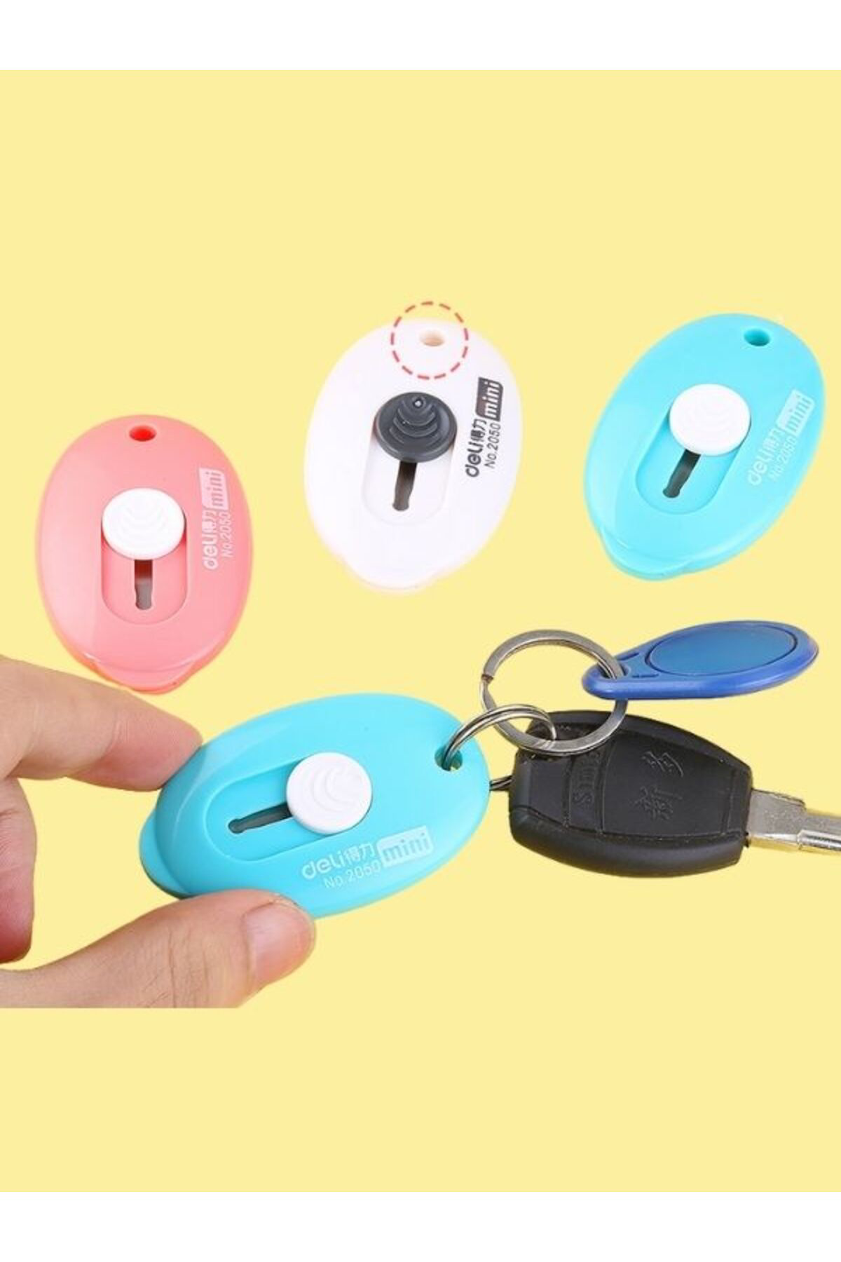 1 Adet Renkli Mini Çelik Bıçaklı Falçata Maket Bıçağı BSND9-V63X1