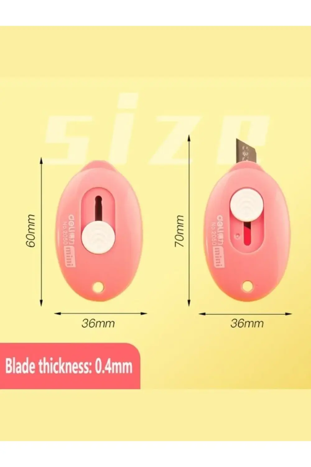 1 Adet Renkli Mini Çelik Bıçaklı Falçata Maket Bıçağı BSND9-V63X1