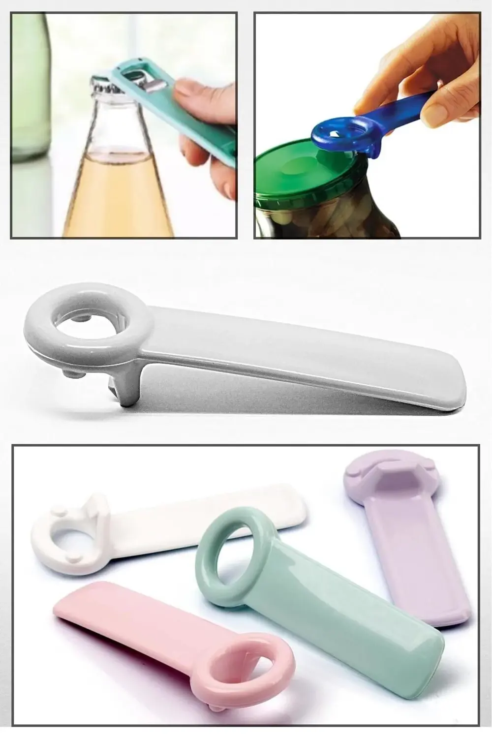 1 Adet Renkli Sert Plastik Şişe Kapağı ve Kavanoz Açacağı KPF4-87