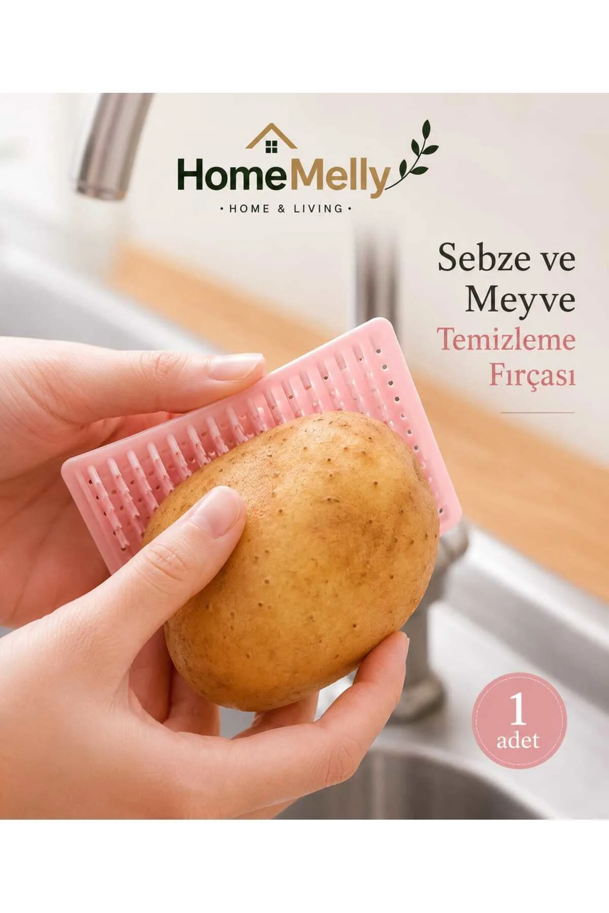 1 Adet Sebze ve Meyve Temizleme Fırçası, Pratik Temizleme Fırçası