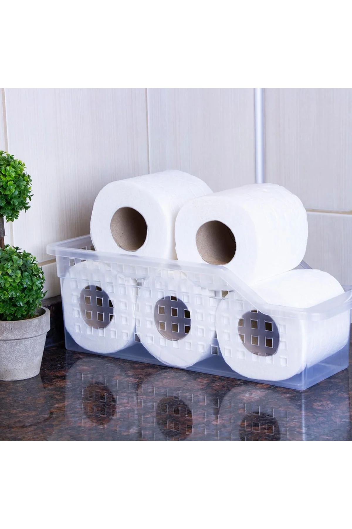 1 Adet Şeffaf Dolap İçi Düzenleyici Sepet, Buzdolabı İçi Düzenlem