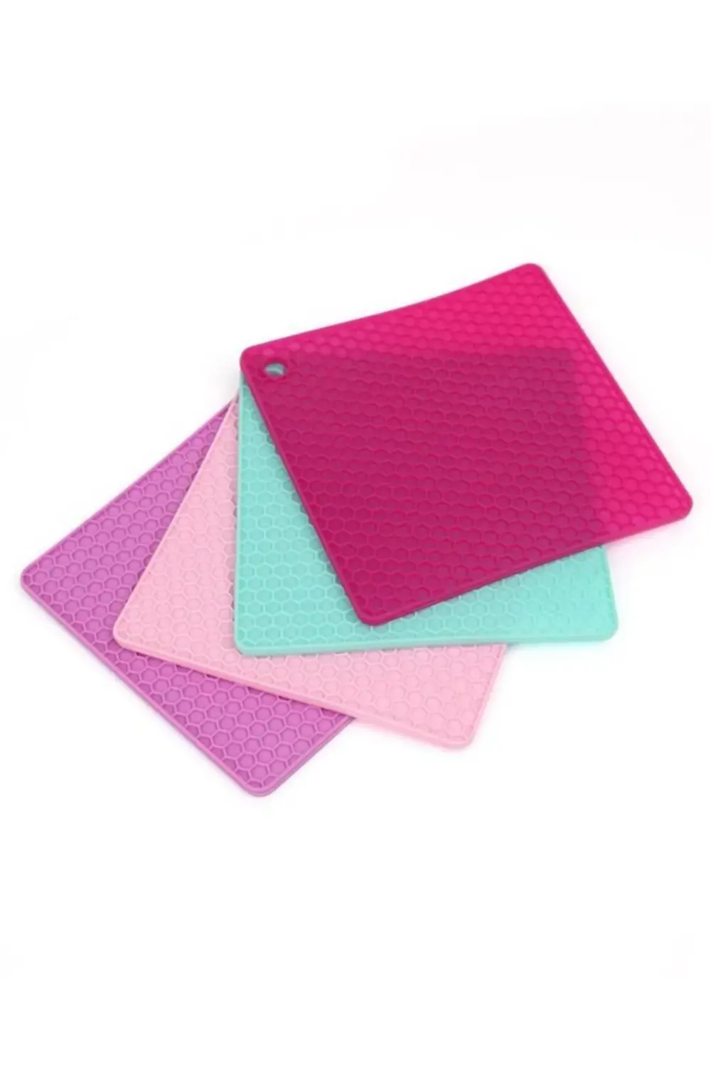 1 Adet Şık Modern Petekli Silikon Kare Nihale Karışık Renk Gönder