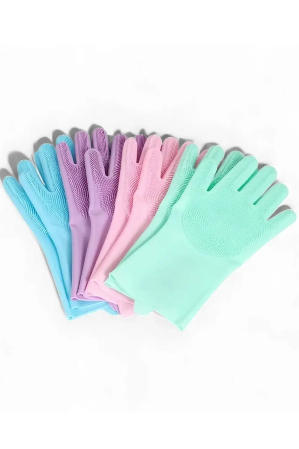 1 Adet Silikon Bulaşık Eldiveni Fırçalı Temizlik Eldiveni Su Geçi