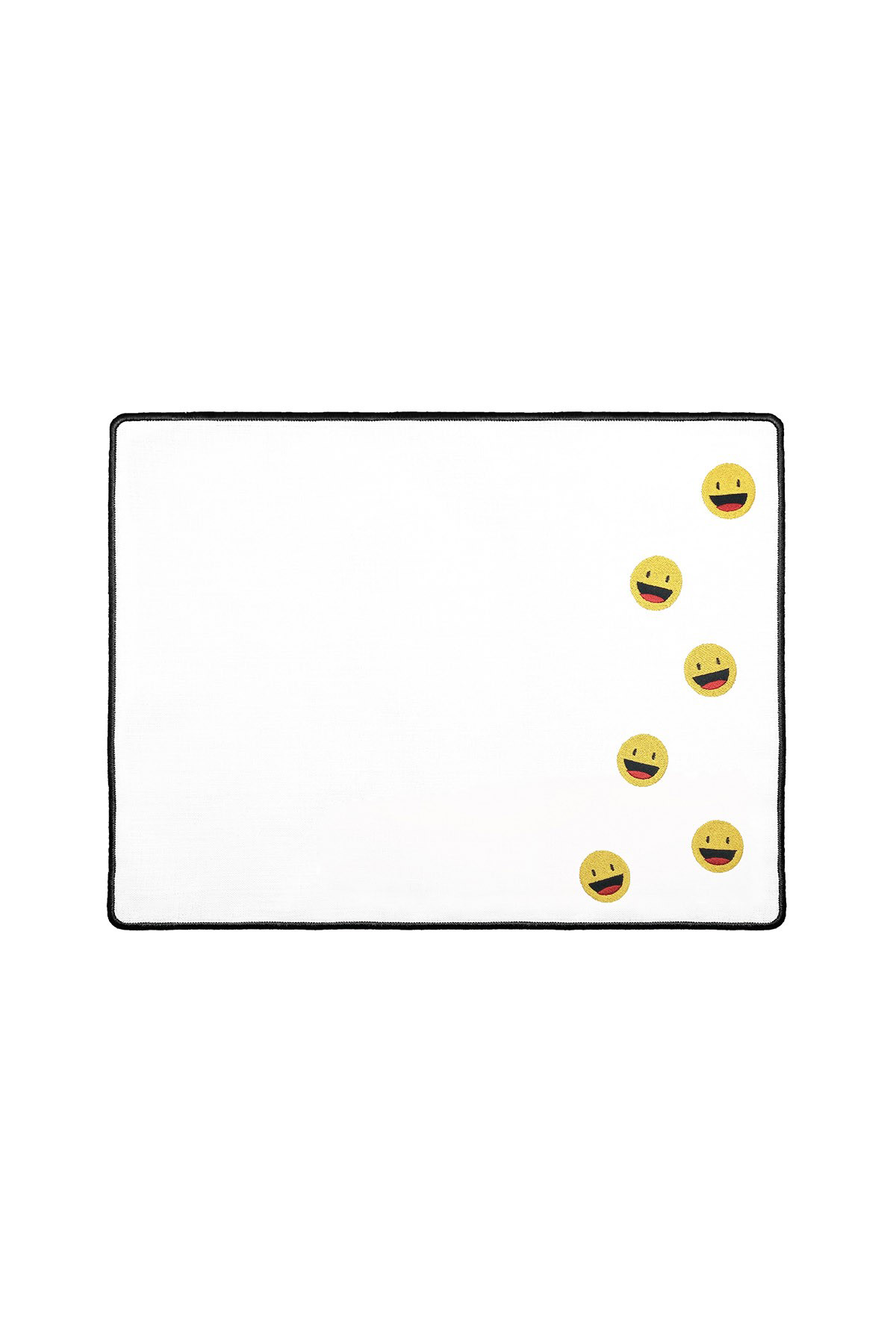 Artikel 1 Adet Siyah Sargili Gülen Yüz, Emoji Desenli Nakiş İşlemeli Amer