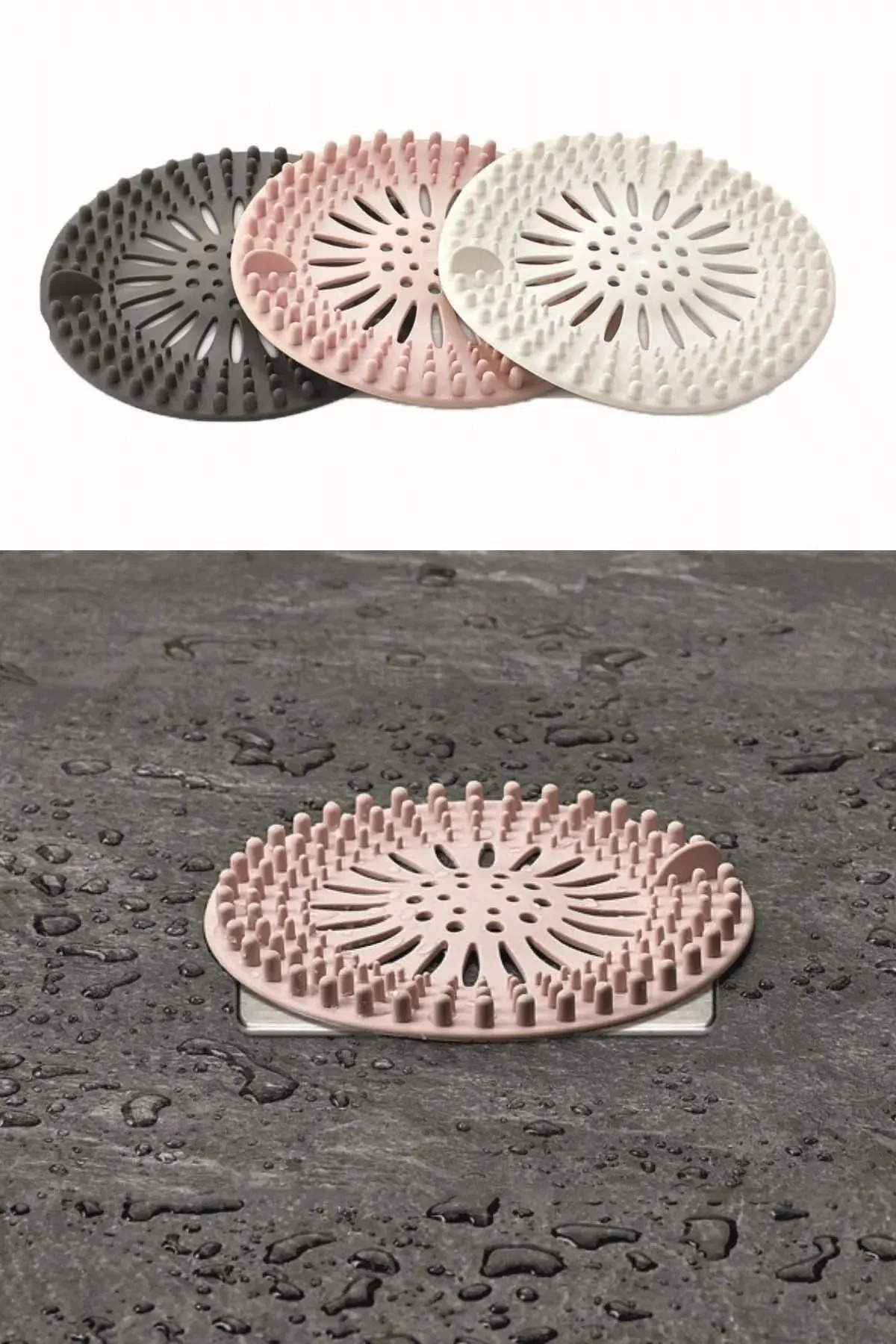 1 ADET Süzgeçli Lavabo, Küvet Gider Tıkacı Silikonlu Çok Amaçlı s