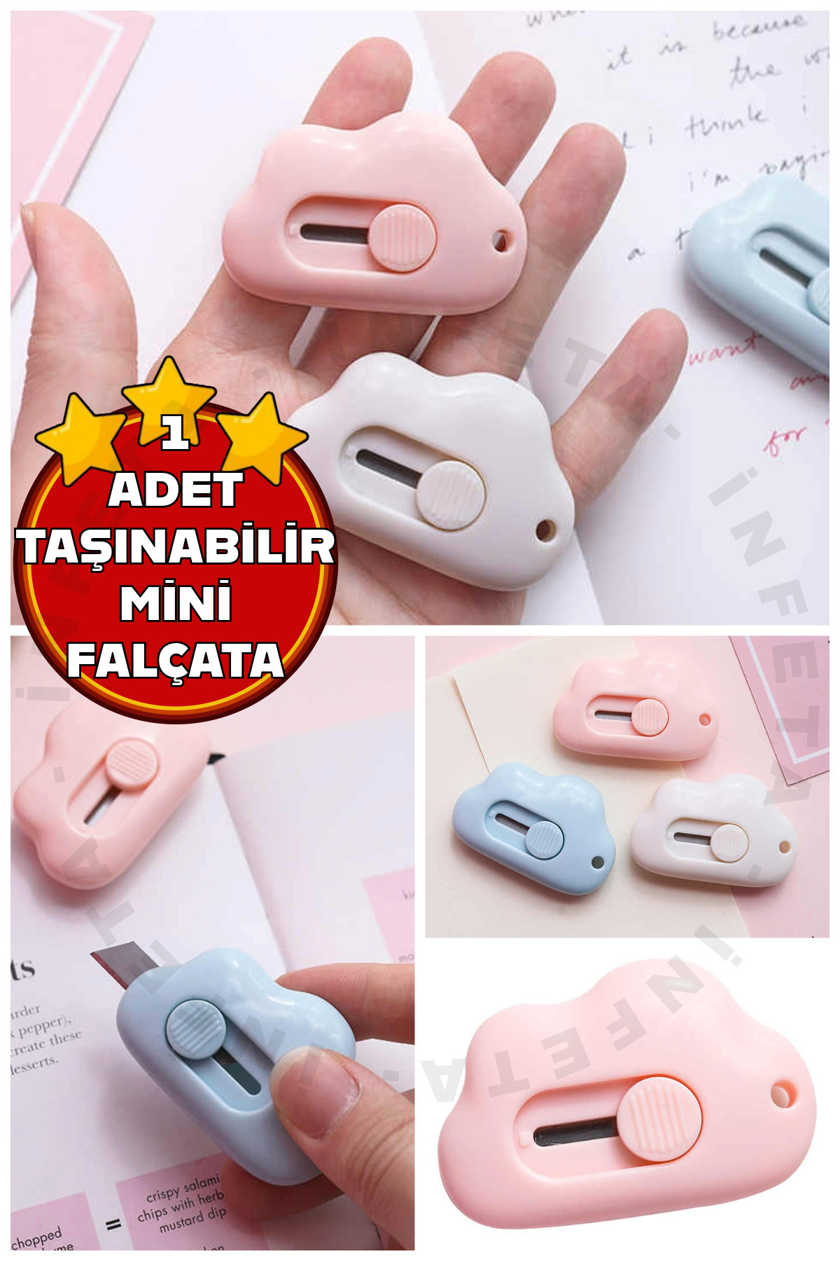 1 Adet Taşınabilir Cep Ve Çanta Mini Falçata | Sevimli Bulut Şekl