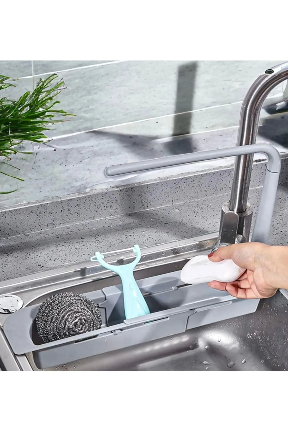 1 Adet Teleskobik Ayarlanabilir Lavabo Düzenleyici