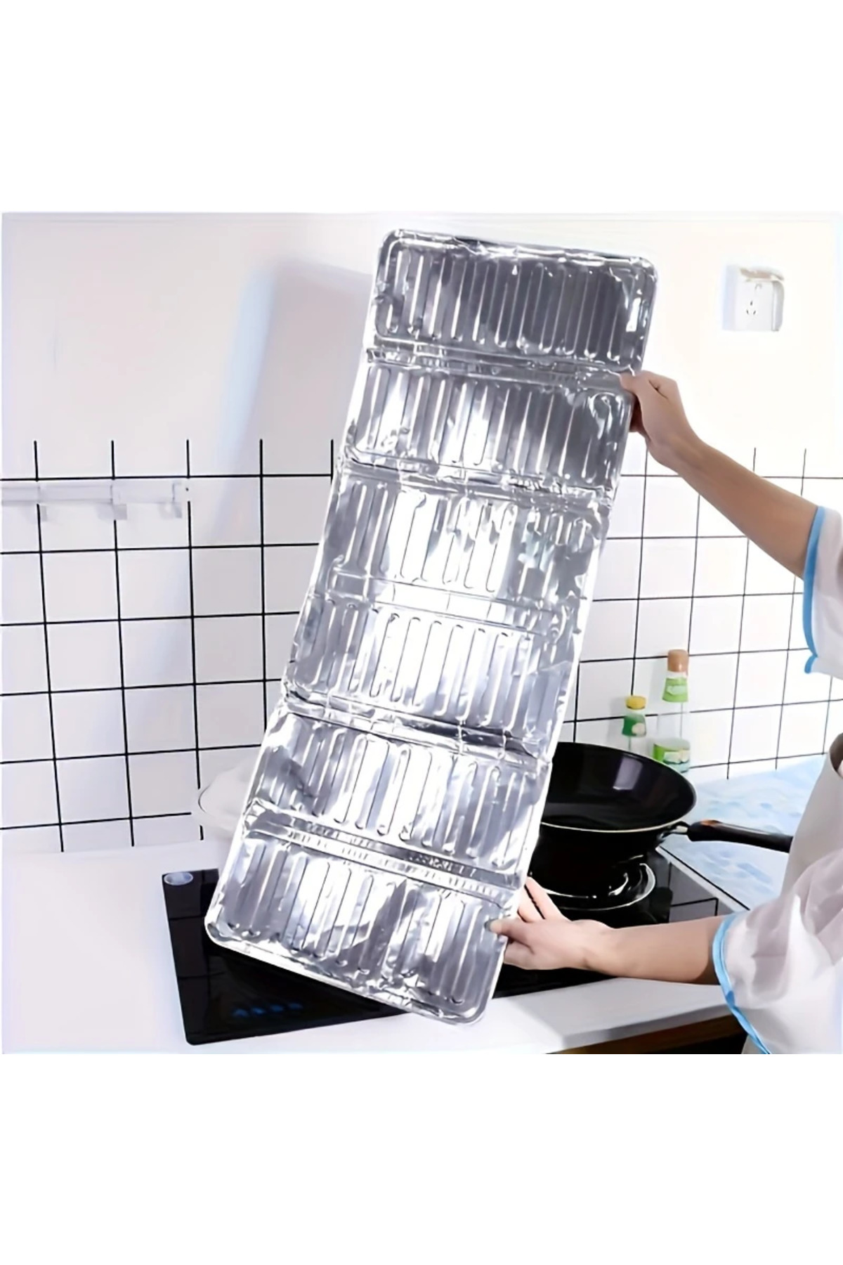 1 Adet Yağ Sıçratmaz FOLYO Ocak Arkası Koruyucu Panel 32,5×84cm A