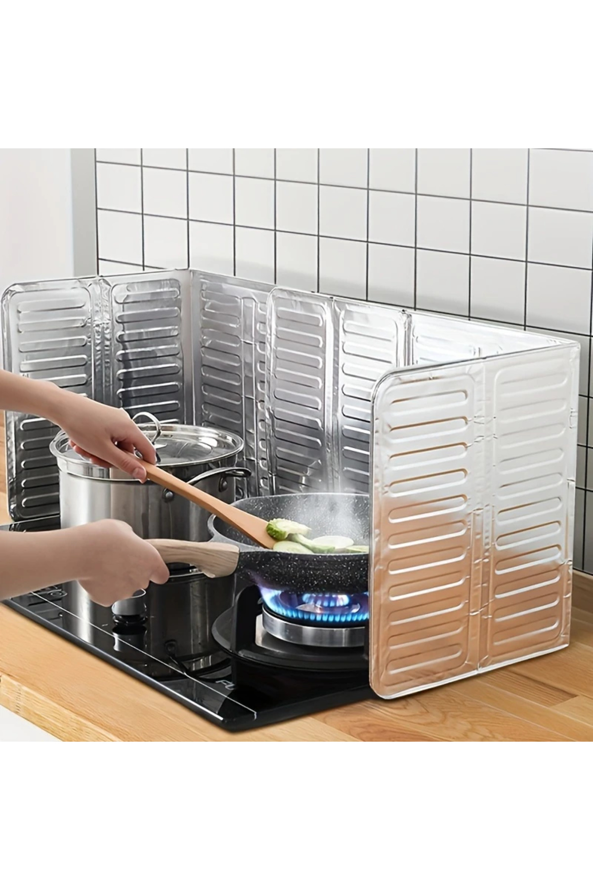 1 Adet Yağ Sıçratmaz FOLYO Ocak Arkası Koruyucu Panel 32,5×84cm A