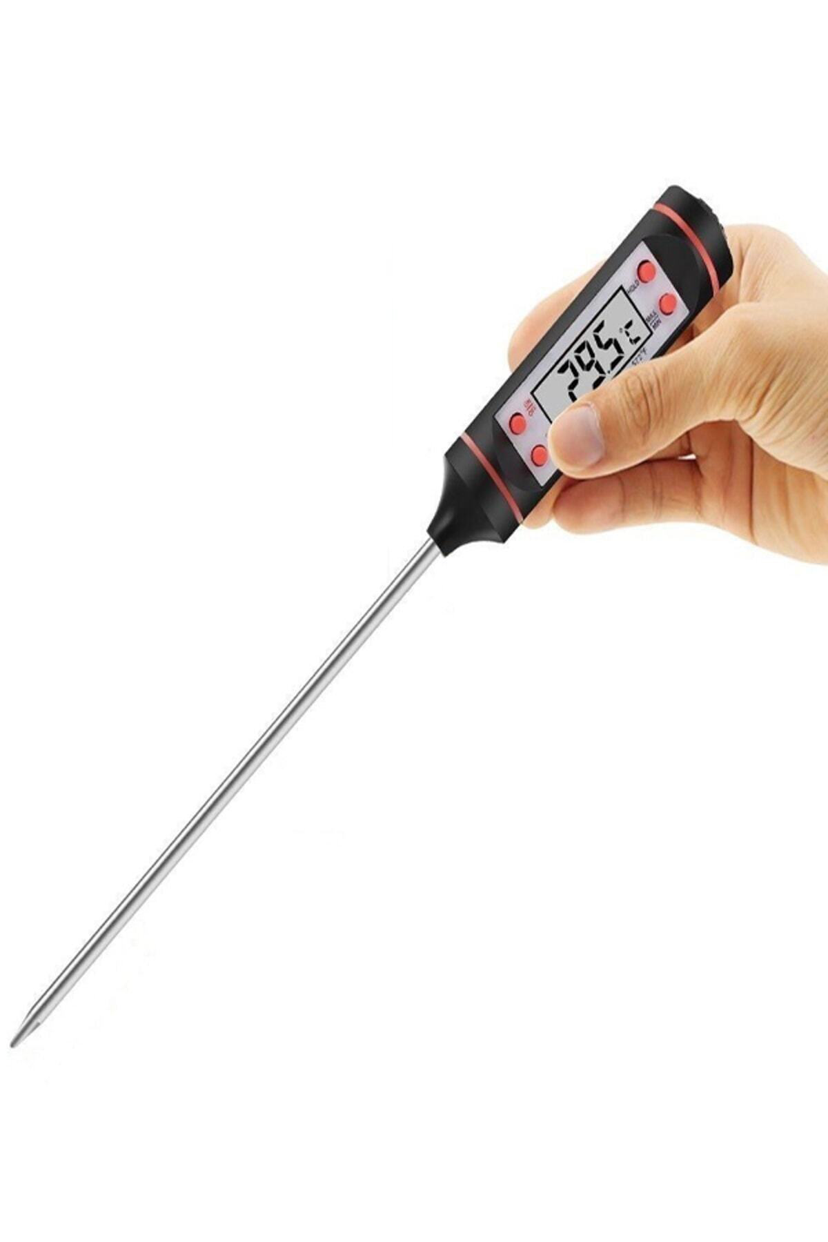 1 Adet Yemek Gıda Termometresi Gıda Yemek Sıcaklık Ölçer Dijital 