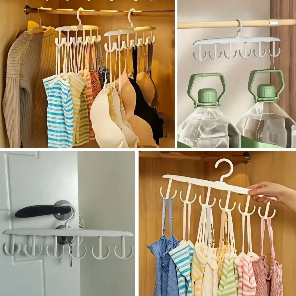 1 Adet Yer Tasarruflu 6 Kancalı Plastik Dolap İçi Düzenleyici Pra 1 Adet Yer Tasarruflu 6 Kancalı Plastik Dolap İçi Düzenleyici Pra