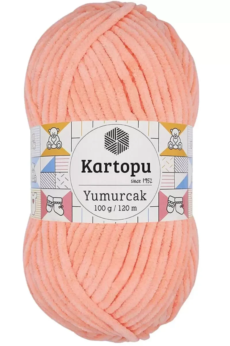 1 Adet Yumurcak Kadife El Örgü İpi Somon K218 1 Adet Yumurcak Kadife El Örgü İpi Somon K218